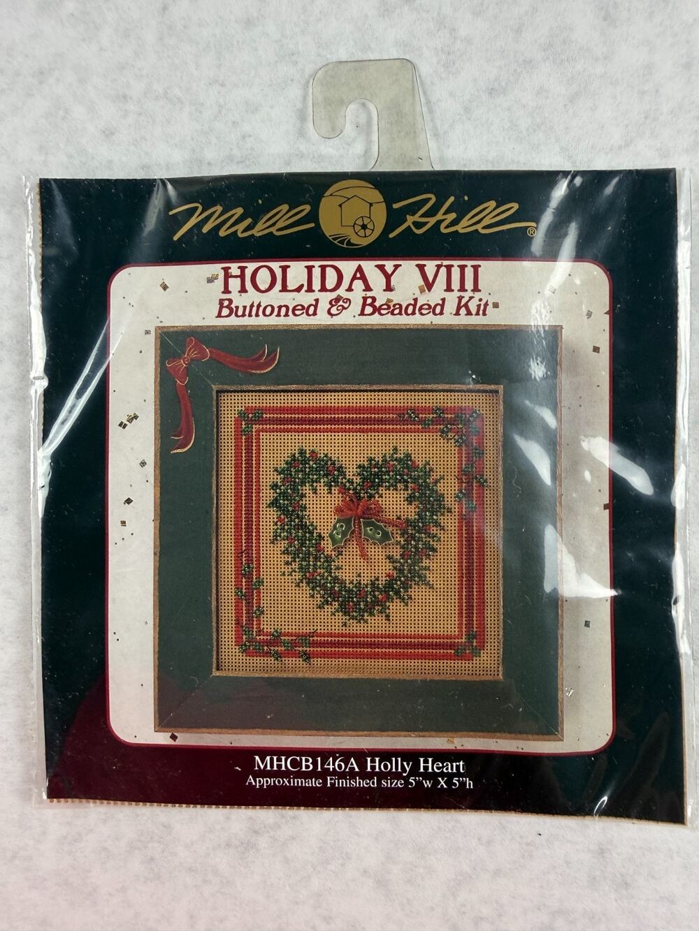 Mill Hill Holly Heart Holiday VIII Beaded Cross Stitch Kit MHCB146A Sealed New